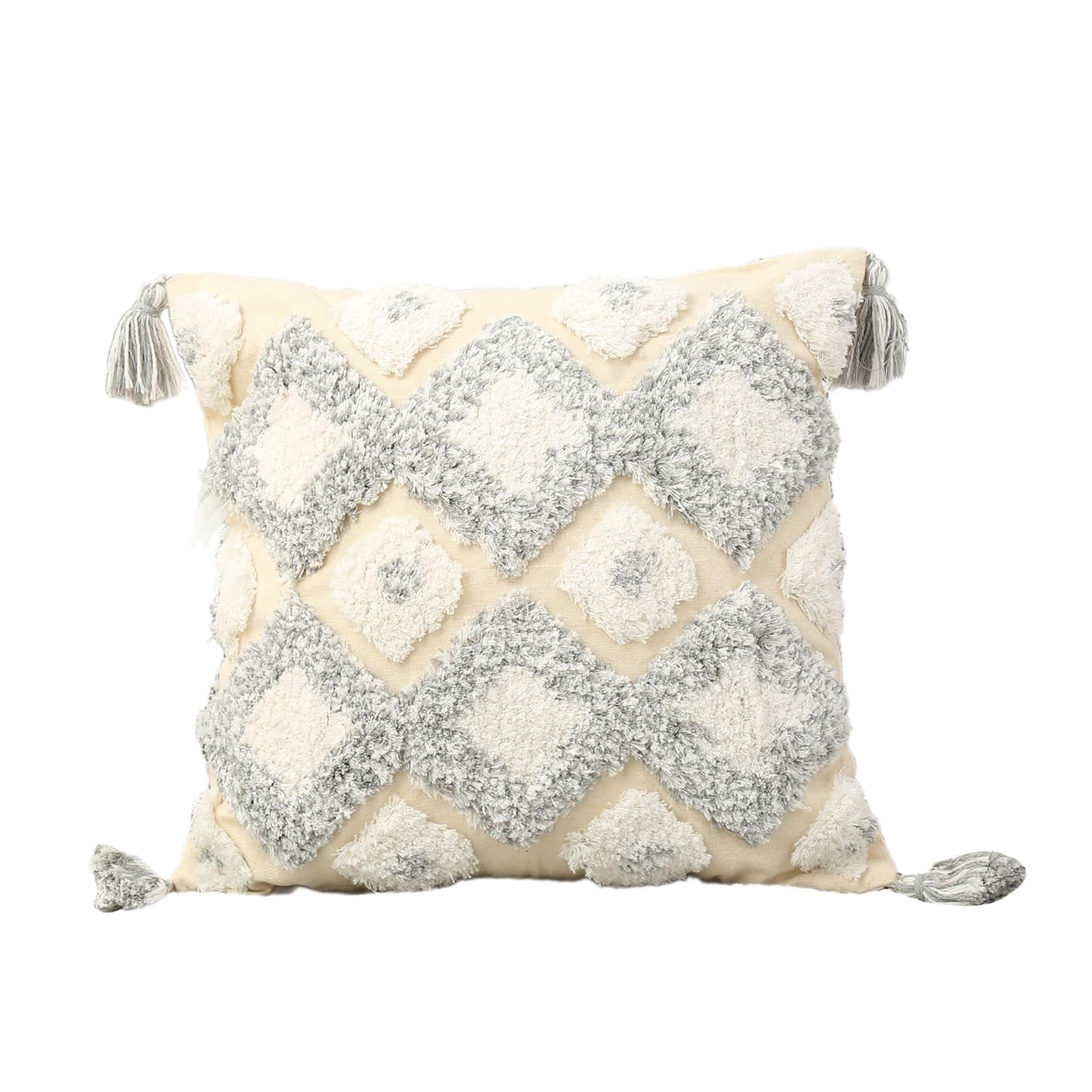 Woedpez Pillowcase Throw Pillow Slipcover Soft Plushie Comfortable for Couch Sofa Bed Home Decoration 17.2x17.2Inch Tufted Throw Pillow