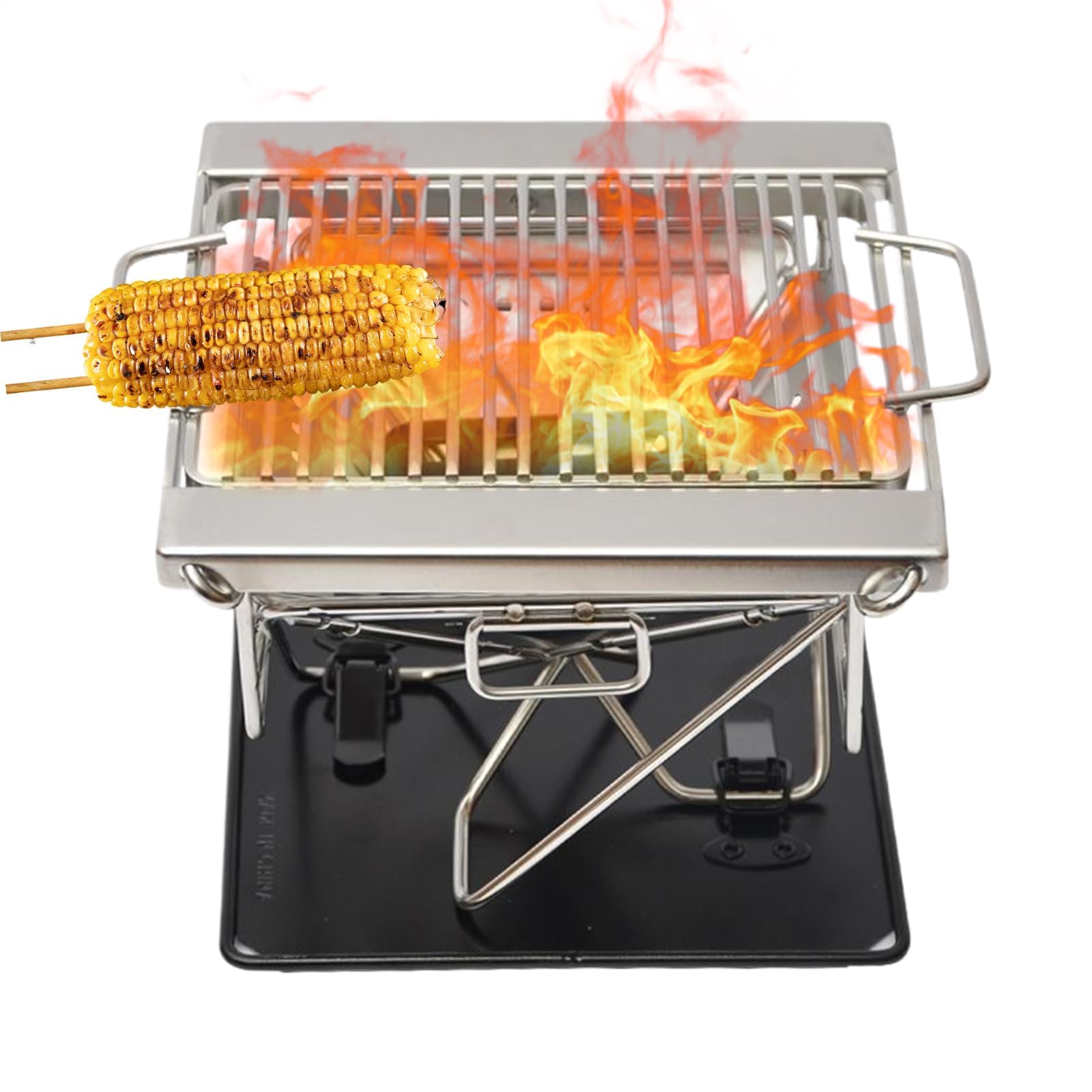 Przenośny grill na węgiel drzewny, składany grill na zewnątrz, na piknik, na imprezy w parku, gotowanie na podwórku, kompaktowy grill kempingowy, łatwy montaż sprzętu do grillowania