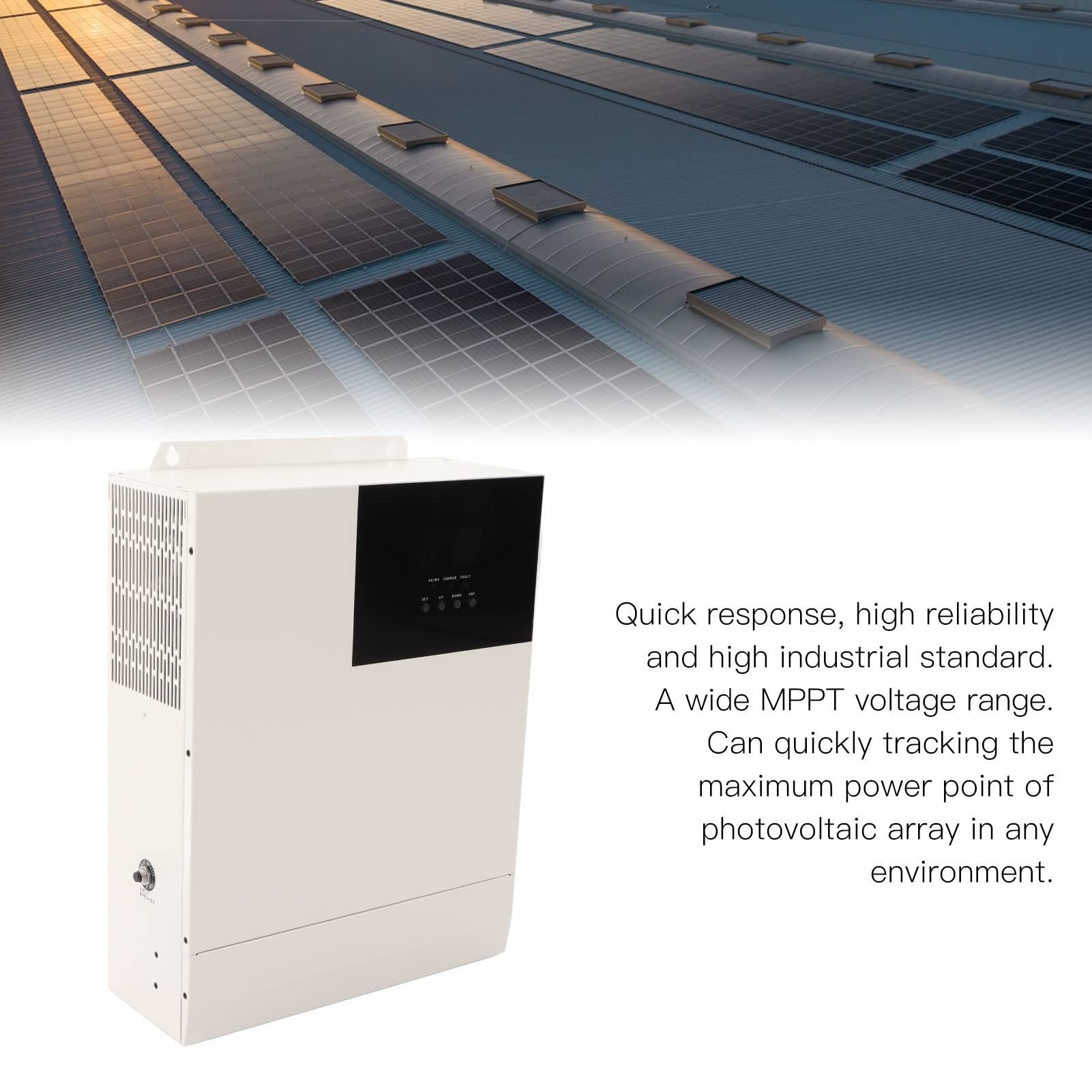 Yosoo Health Gear Caricatore Inverter Solare a Onda Sinusoidale Pura 5000W 48V con Controller MPPT Display LCD in Lega di Alluminio per Elettrodomestici Strumenti Utenti di Alimentazione di Backup