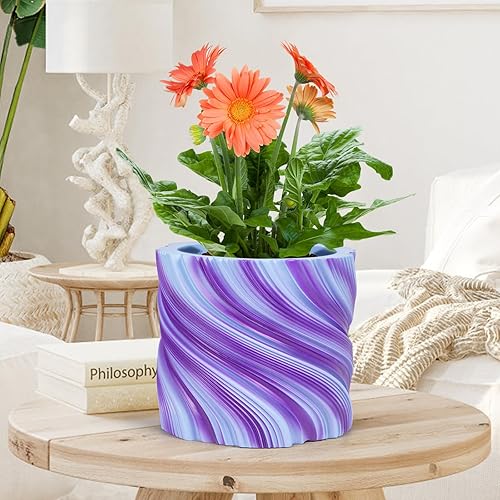 Macetas de interior. Macetas de 6.5 pulgadas para plantas de interior. Macetas roscadas de color degradado para plantas de interior. Macetas de