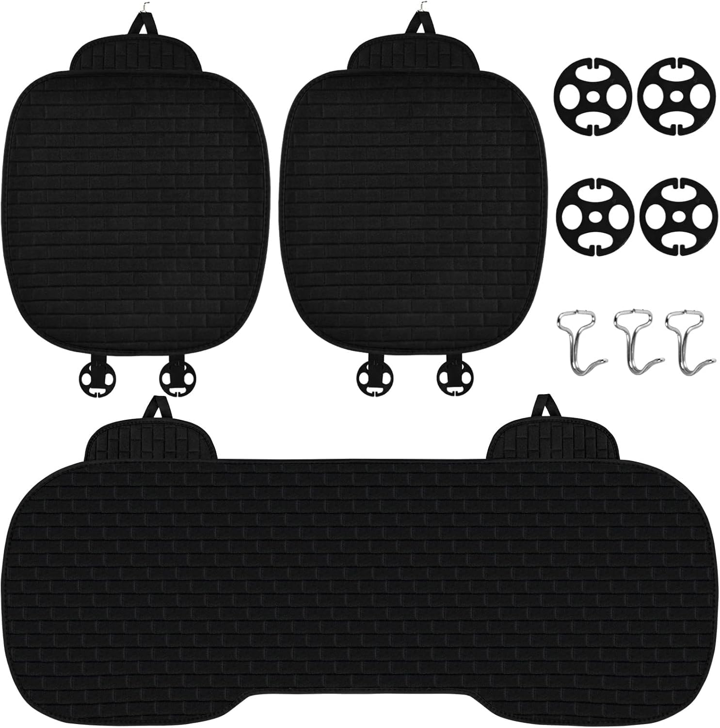 3 Pcs Car Seat Covers for Magnite Nissan 2025,2026, Front and Rear Car Seat Protector, All-Season Anti-Slip Back Seats Cover, Car Storage & Protecting Interiors