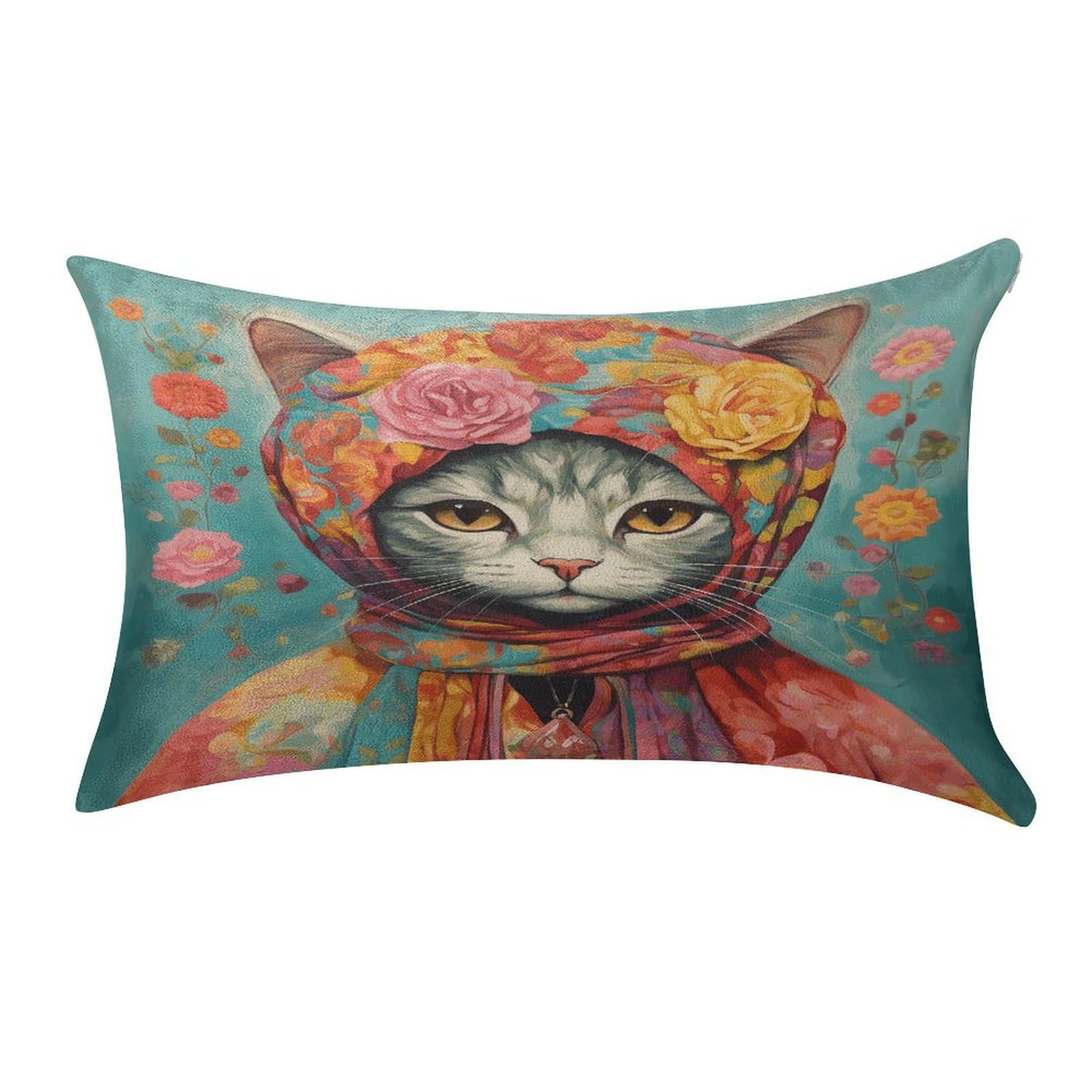 Btcowzrv Style Hand Drawn Cat Pillow Cover Pillow Case Pillowcase
