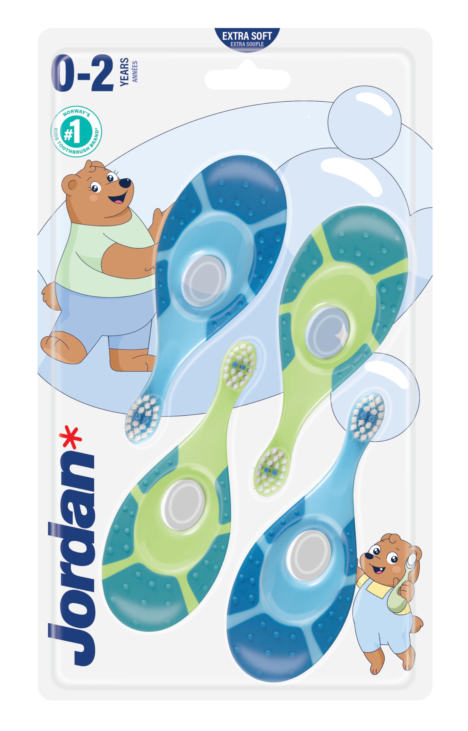 Jordan Step 1 Baby Toothbrush, Soft Bristles for 0-2 Years, BPA-free, Multicolour (4 Pack)-image-26