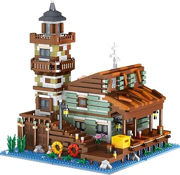Fishing Village Hut Micro Building Set, Architecture Toys Gifts Adults