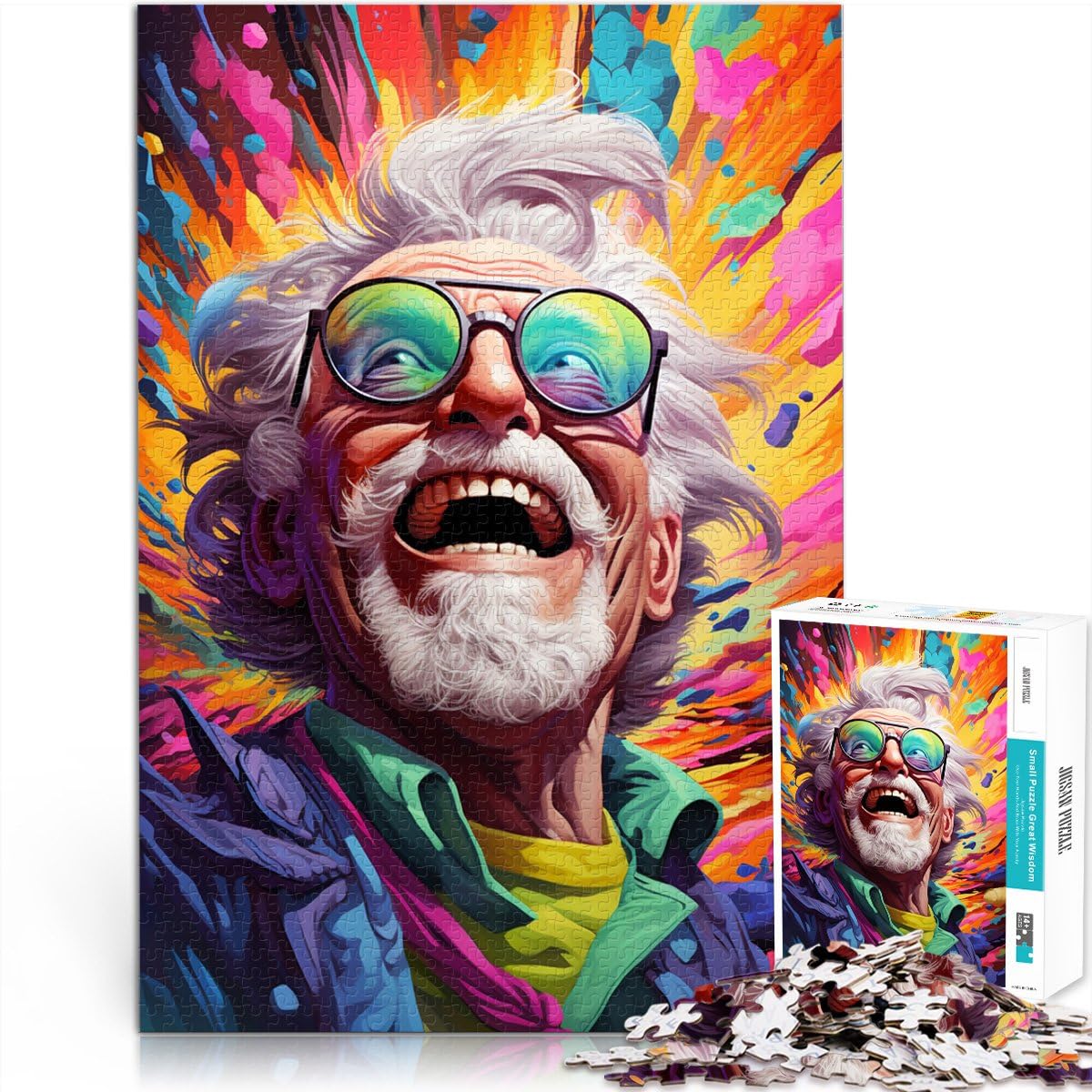 Puzzle 2000 pezzi per adulti, Gioco di Vecchio Felice, Giocattoli con pezzi completamente incastrabili di forme casuali 27,56 pollici x 39,37 pollici Adolescenti da 14 Anni e Più