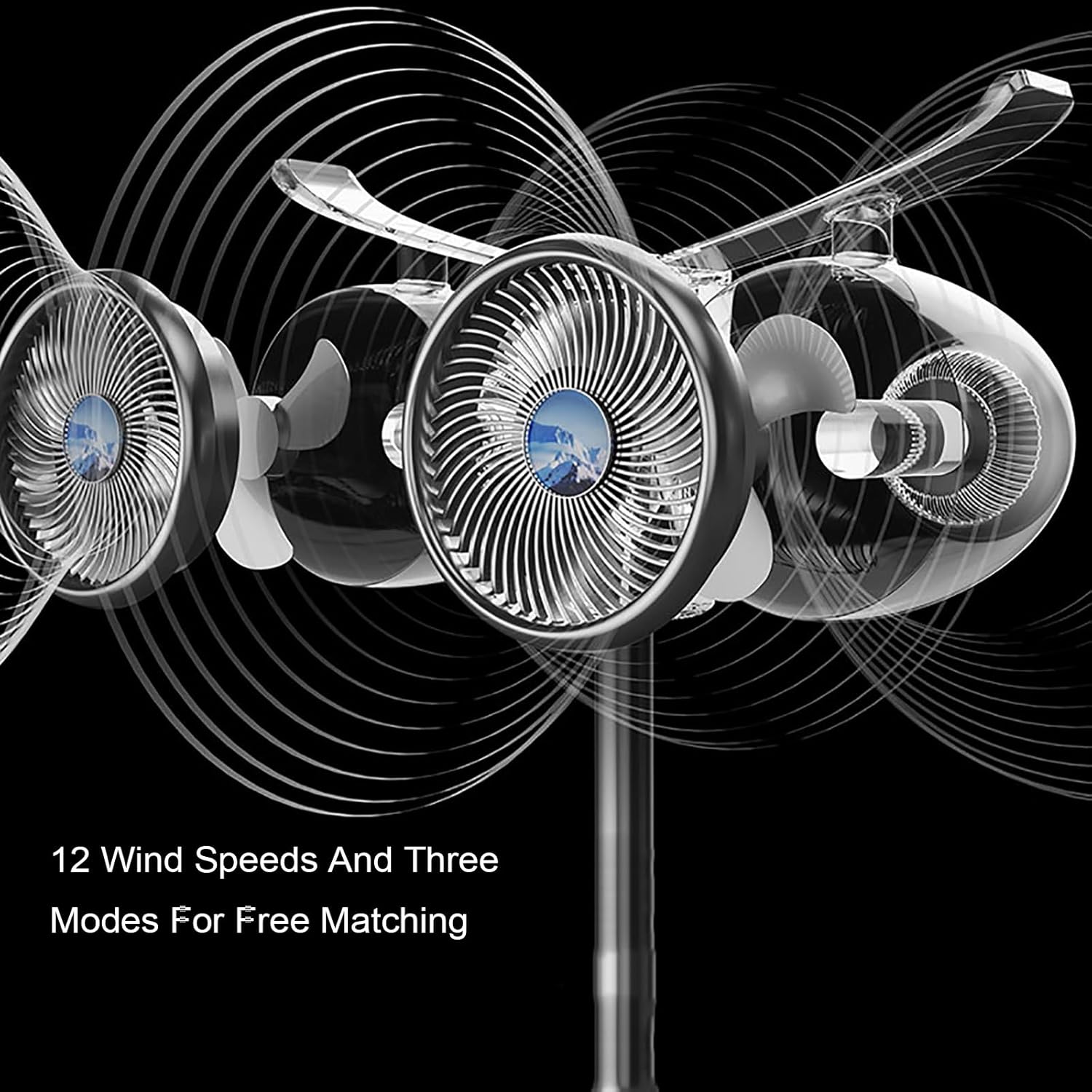 45" Indoor/Outdoor Mist Fan, Misting Fan, Industrial Grade for Patio, Greenhouse, Garage, Workshop, and Loading Dock, Black