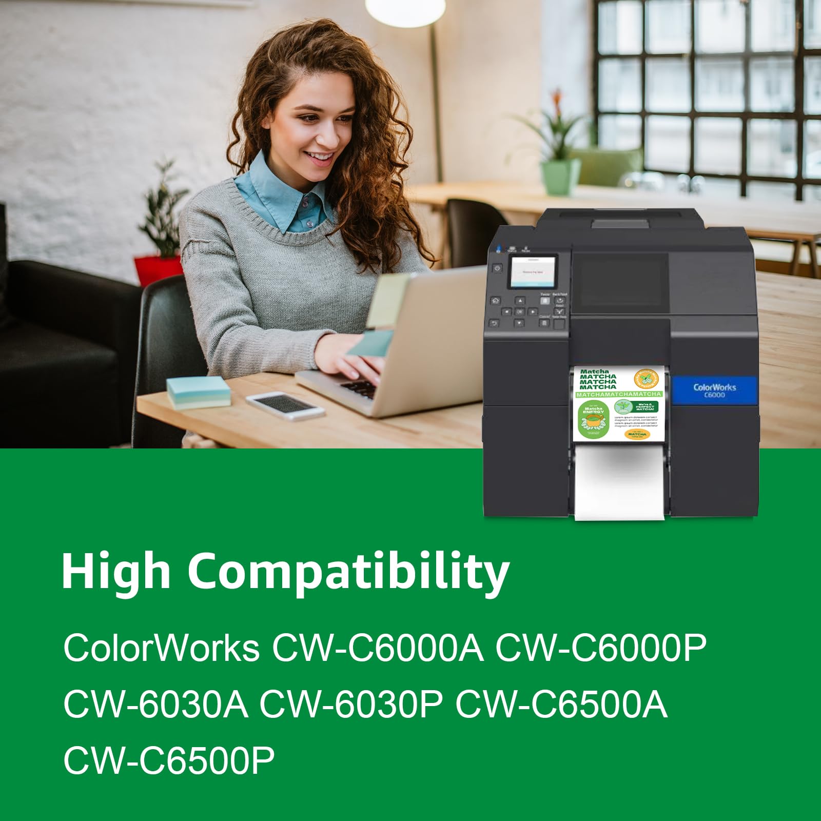 SJMB6000 SJMB6500 Cartuccia di manutenzione compatibile con EPS ColorWorks CW-C6000A CW-C6000P CW-6030A CW-6030P CW-C6500A CW-C6500P (2 confezioni)