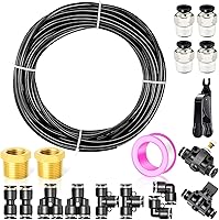 Vista 2 de TAILONZ PNEUMATIC Negro DOT 3/8 pulgadas de 32.8 ft 32.8ft Nylon Air Tubing Kit Tubería Manguera de tubería de línea de aire Tubería o transferencia
