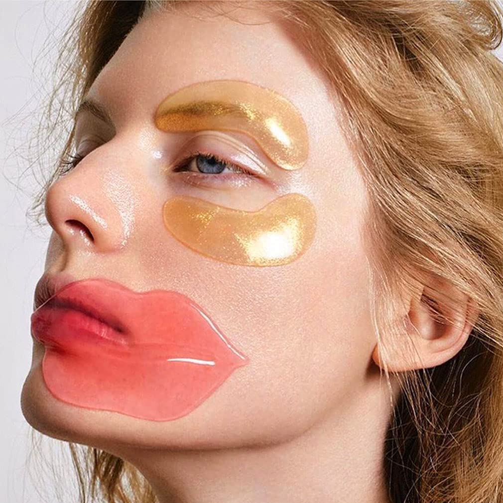 Hydrating Lip Mask,Lip Sleep Mask 20 Pcs Reduces Lines and Restores Moisture, Effectively Nourishes Skin, Gel Treatment Plumping Care Products (Lip Mask-Pink) 3