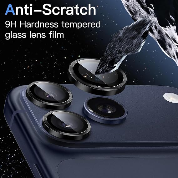 Enfein iPhone 17 Pro / 17 Pro Max İle Uyumlu CmCov Kamera Lens Koruyucu Kolay Tak Çıkar Ergonomik İnce Tasarım Kırılma Ve Çizilme Önleyici Silver