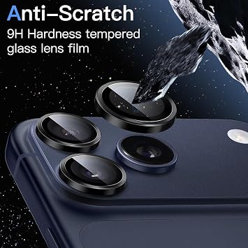 Enfein iPhone 17 Pro / 17 Pro Max İle Uyumlu CmCov Kamera Lens Koruyucu Kolay Tak Çıkar Ergonomik İnce Tasarım Kırılma Ve Çizilme Önleyici Silver