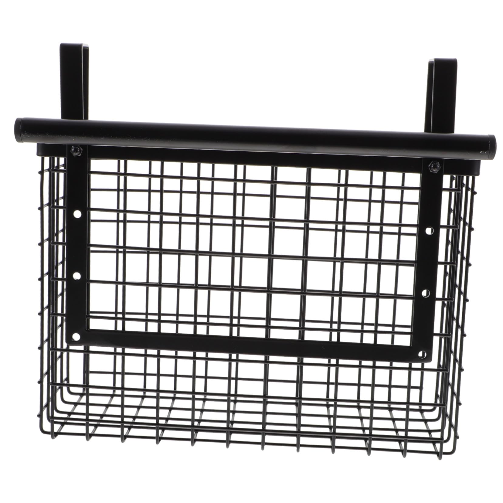 Cesta Colgante para Almacenamiento de Gabinete de Acero al Carbono Negro | Instalación Sencilla, Gran Capacidad de Carga, Uso en Cocina, Organizador para Puerta Interior