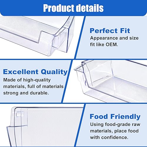 Miniatura 7 de DA63-08646A - Estante para puerta de refrigerador, estante de repuesto para refrigerador compatible con Samsung RT21M6213SR, RT21M6215SG