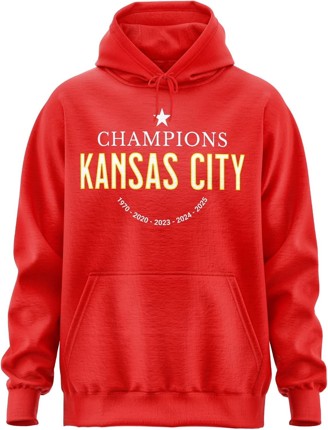 Kansas Champions 2025 Hoodie for Men Womens, Kansas City Unisex Style Gameday Hooded Sweatshirt