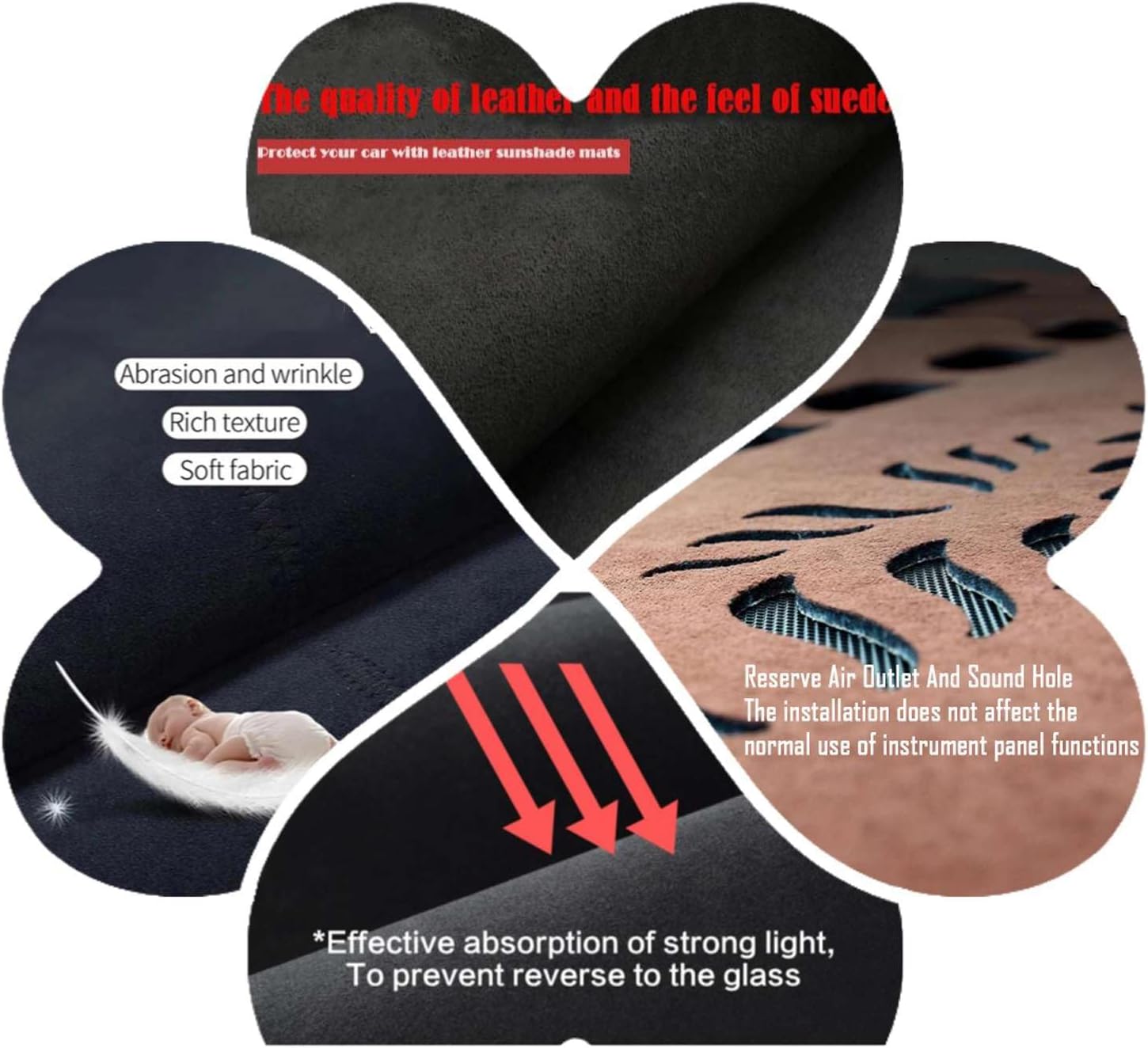 Suede Leather Car Dashboard Mat, for Mazda CX-90 CX90 2023 2024 2025 2026 Dashmat Dash Mat Anti-Slip Sunshade Protective