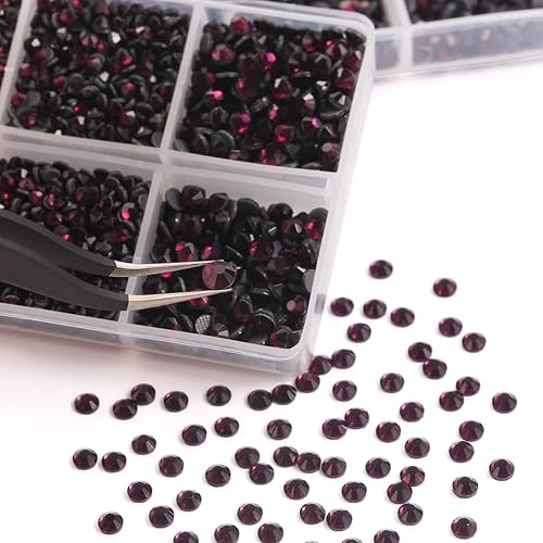 Miniatura 4 de Nibiru 6616 diamantes de imitación termoadhesivos de 5 tamaños mixtos, diamantes de imitación de cristal con parte trasera plana para manualidades,