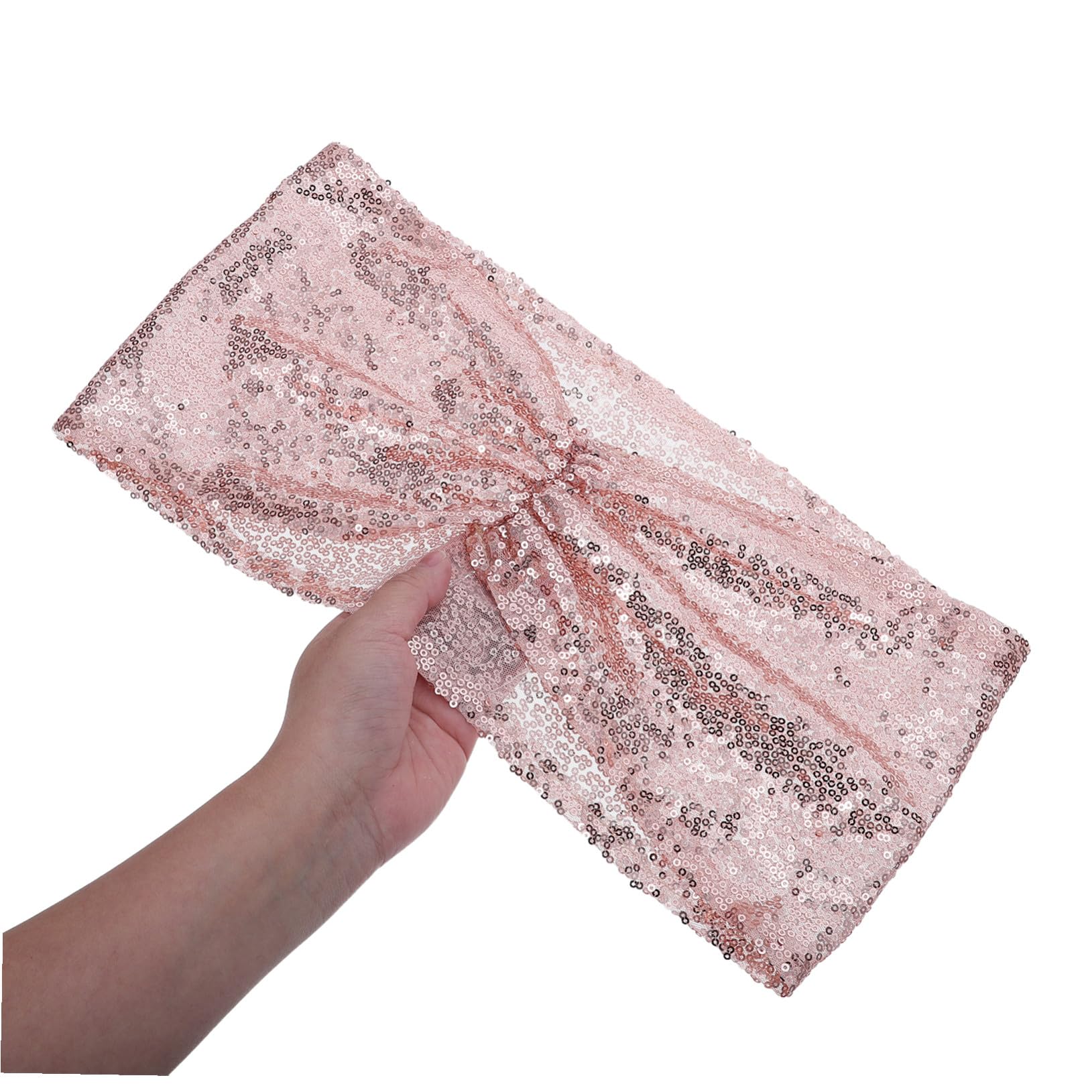 UPKOCH 10 Stück Dekorative Stuhlbänder für Hochzeiten aus Polyester in Gold mit Pailletten Festliche Stuhlschleifen für Hochzeit und Party Elegante Bankettdekoration