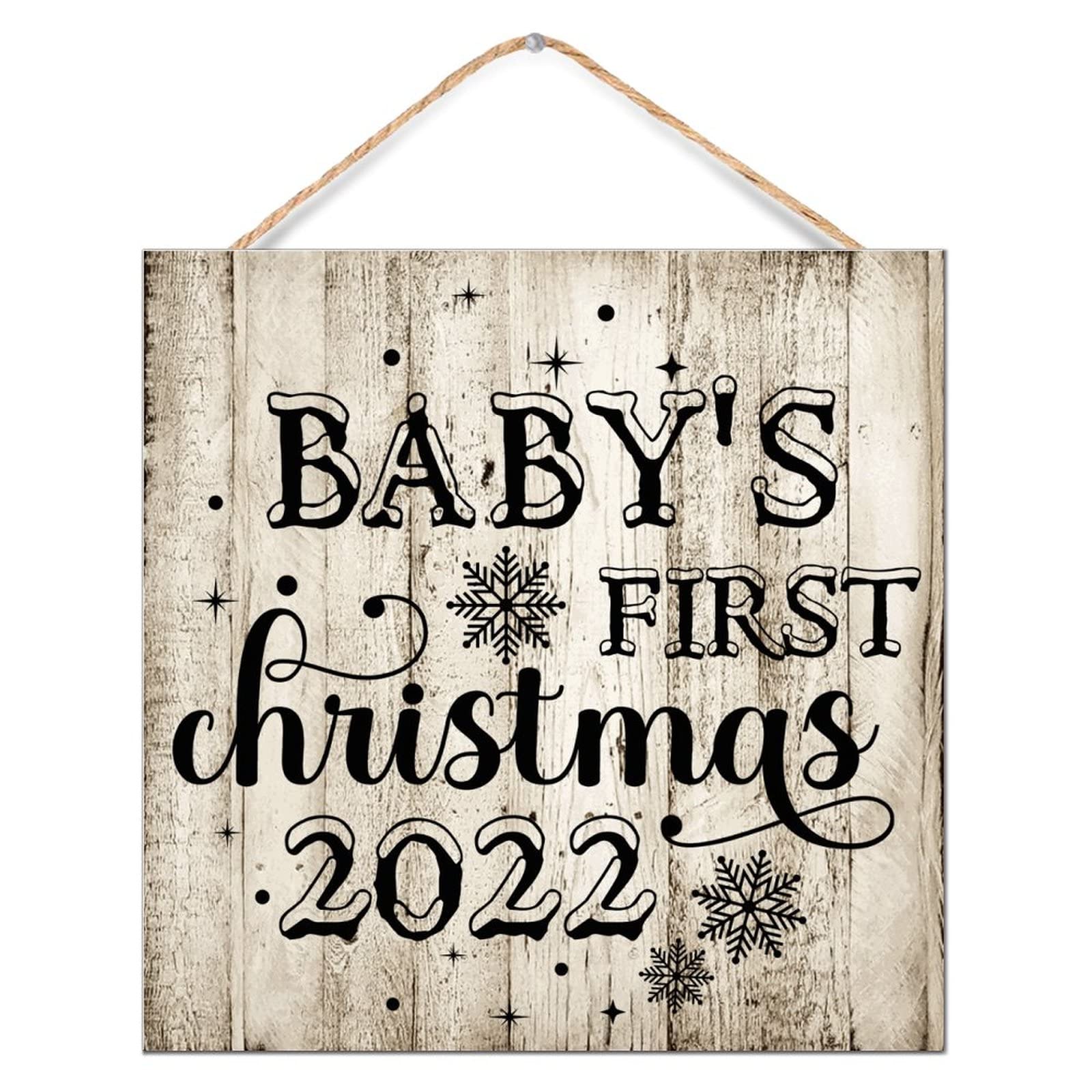 Décoration de Noël bébé, cadeau souvenir en bois 30,5 cm salon