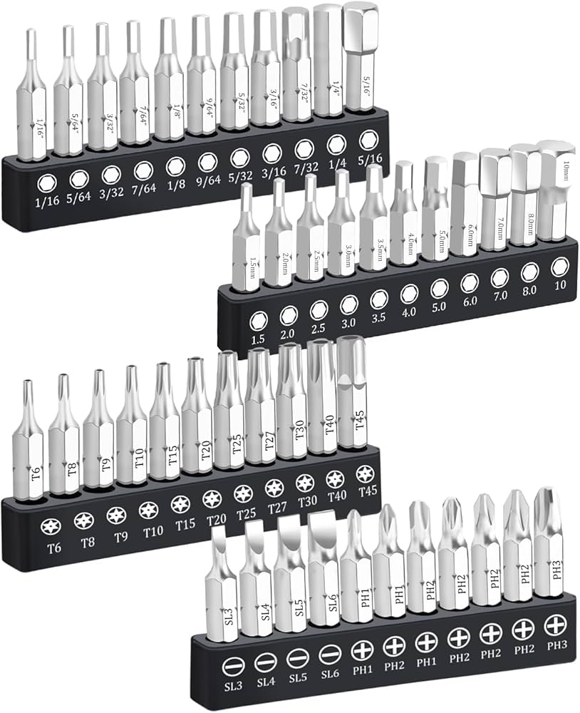 NAUIX 44 Piece Screwdriver Bit Set, Torx Slotted Phillips