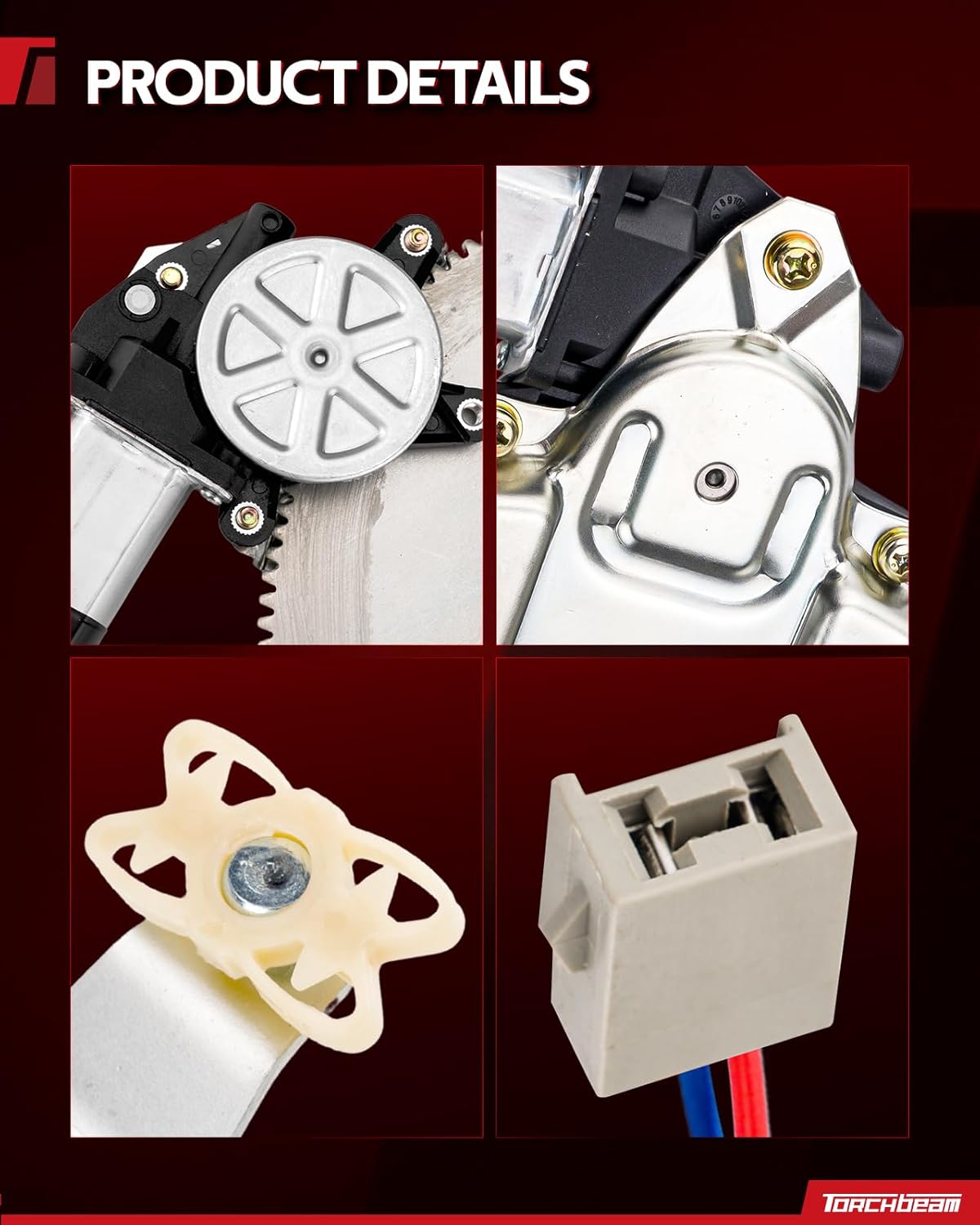 Torchbeam 741-754 Power Window Regulator Assembly with Motor Compatible with 1980-1996 150; 250 F; BRONC-; 1980-1997 350 f; 1997 250 F HD; 1980-1983 F-100741-754, F3TZ1523208A, F6TZ 1523208-AA