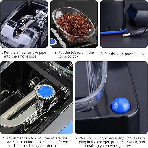 Miniatura 3 de GERUI Mini máquina automática con ruedas de cigarrillos eléctricos azul