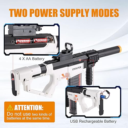 Miniatura 2 de Pistola de juguete para pistolas Nerf, pistola eléctrica automática de espuma, dardos de espuma con 40 balas, pistolas de dardos suaves, juguetes de