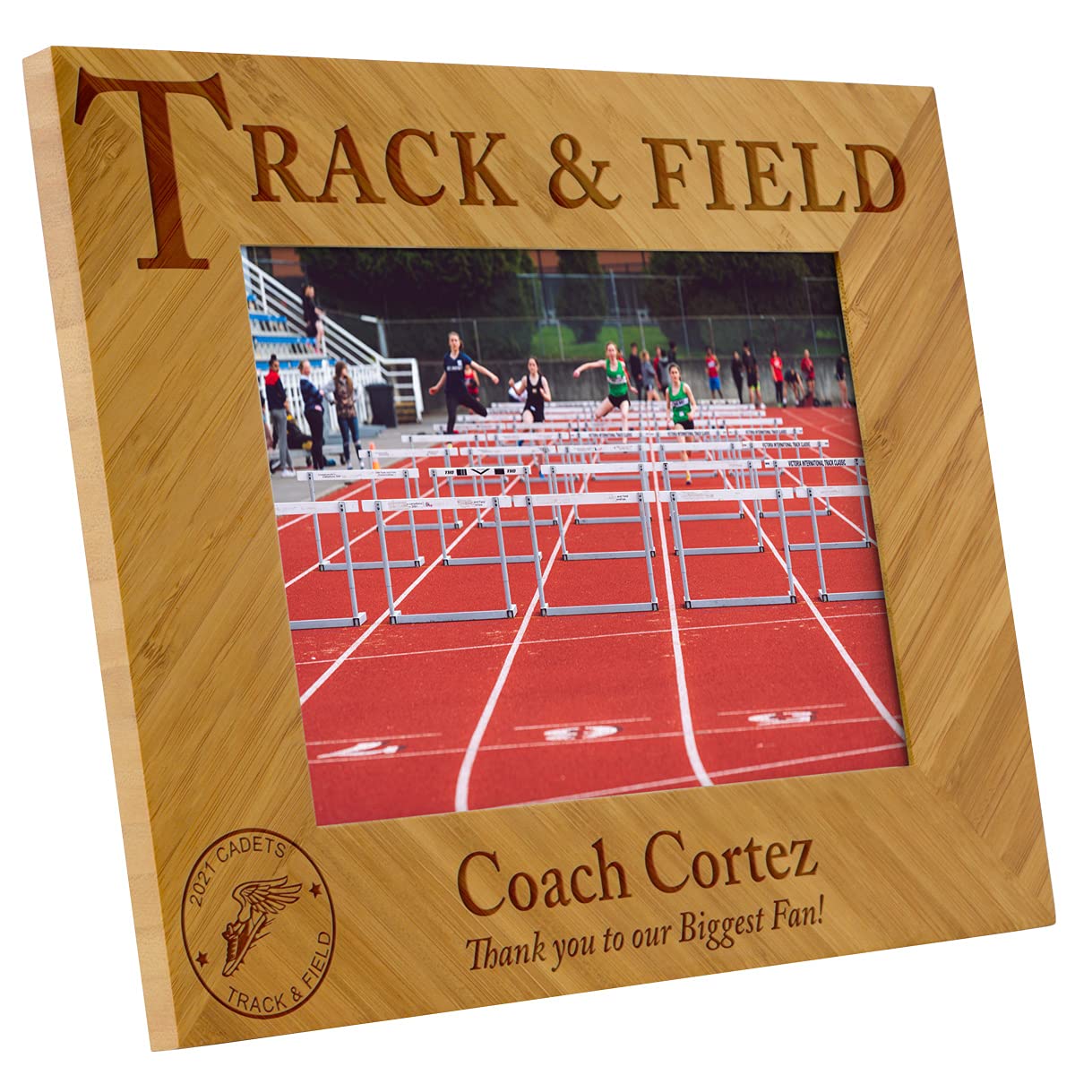 Coach Sports Themed Picture Frames - Include your Personal Text and 5 x 7