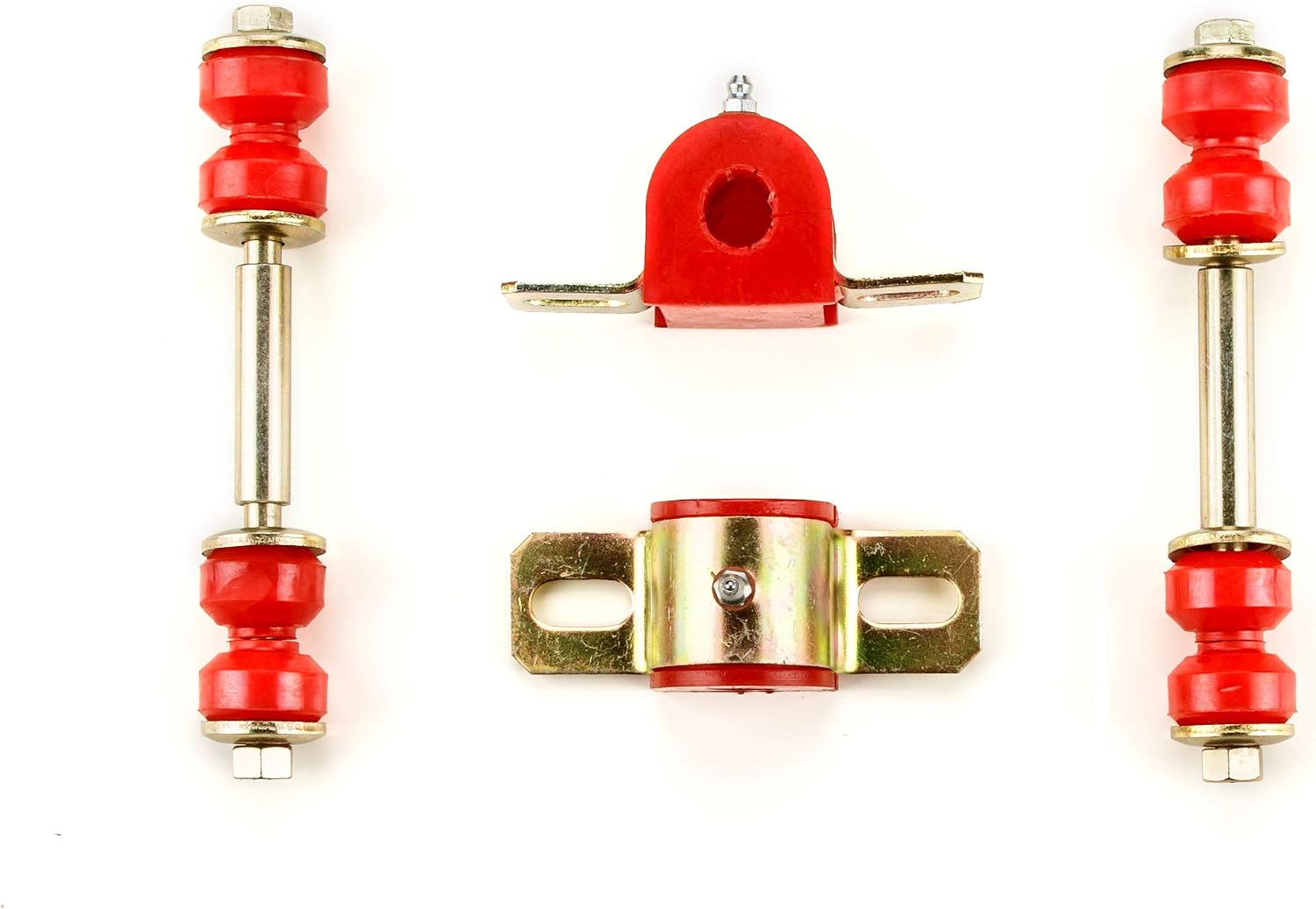 A-RESTO-PARTS Red Polyurethane Front End Suspension Rebuild Kit Compatible with Chevrolet Full Size OEM Spec Replacements (YEARS: 1955-1957 Master)