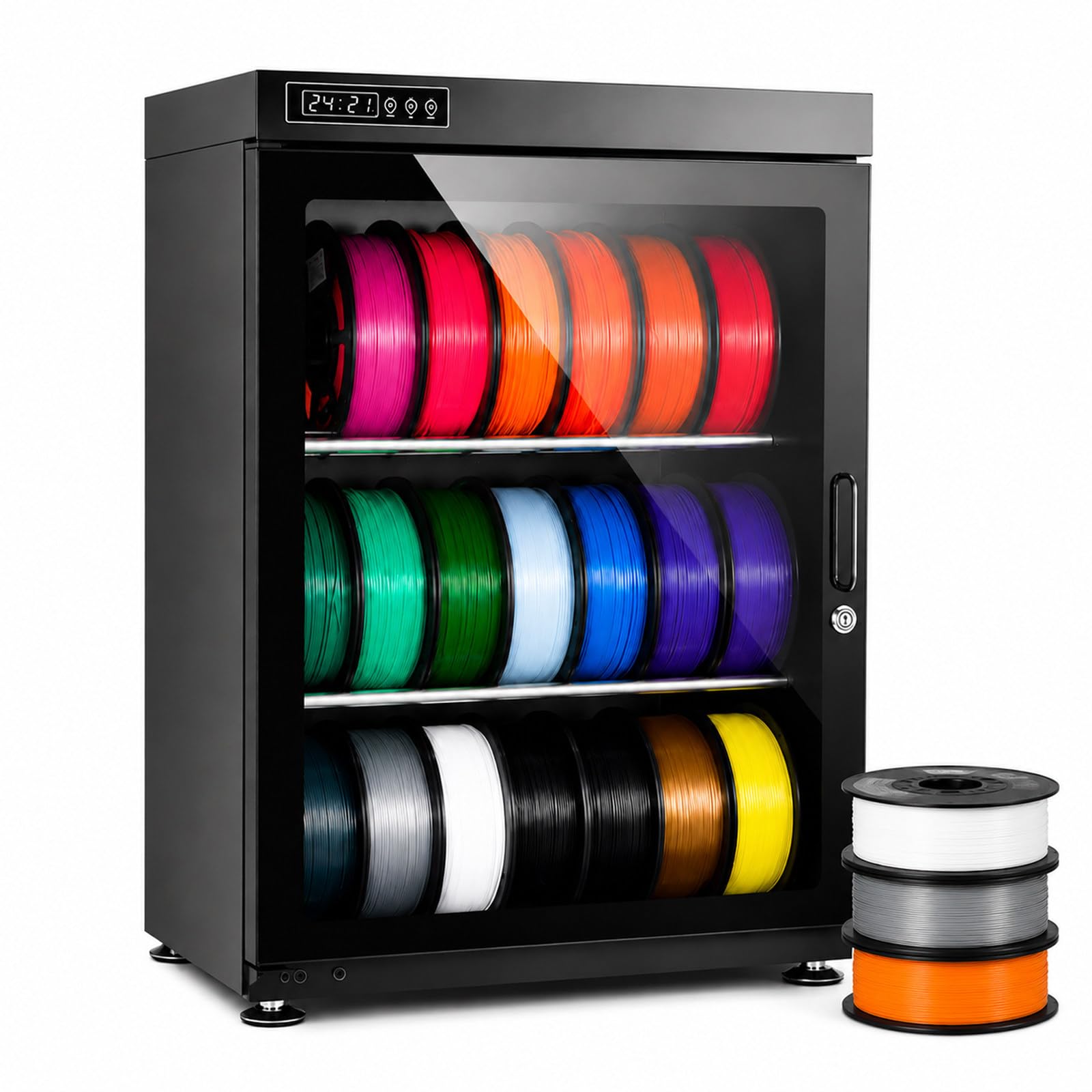 Szafa Do Suszenia Filamentów Do Drukarek 3D, Szczelna Szafa Do Przechowywania Filamentów, Z Automatyczną Kontrolą Wilgotności (Rh15%-Rh60%), Do Pla, Abs, Mieści Do 10-18 Rolek Filamentów 115L