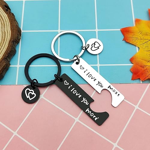 Miniatura 7 de Heigebi Couple Keychain Gifts for Boyfriend Girlfriend Husband Wife Valentine's Day Anniversary Birthday Wedding Presents