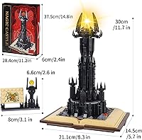 Vista 5 de Lord of The Rings Castillo de Construcción de Bloques de Juguete, Juego de Construcción de Arquitectura de la Torre Oscura del Libro Mágico, Mejor