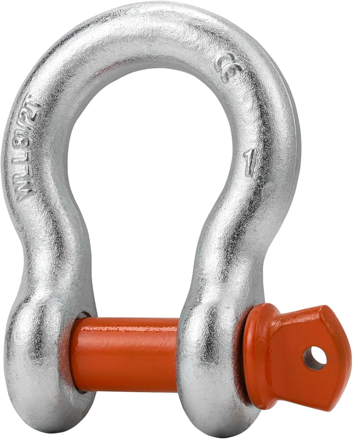 Leero 1" D Ring Shackles, 8.5 tons (17,000 Lbs) Working Load Limit, Clevis Shackle with 1-1/8" Alloy Screw Pin, Heavy Duty Shackles for Towing, Terrain Vehicle, Jeep, Trailer, Orange (1 Pack)
