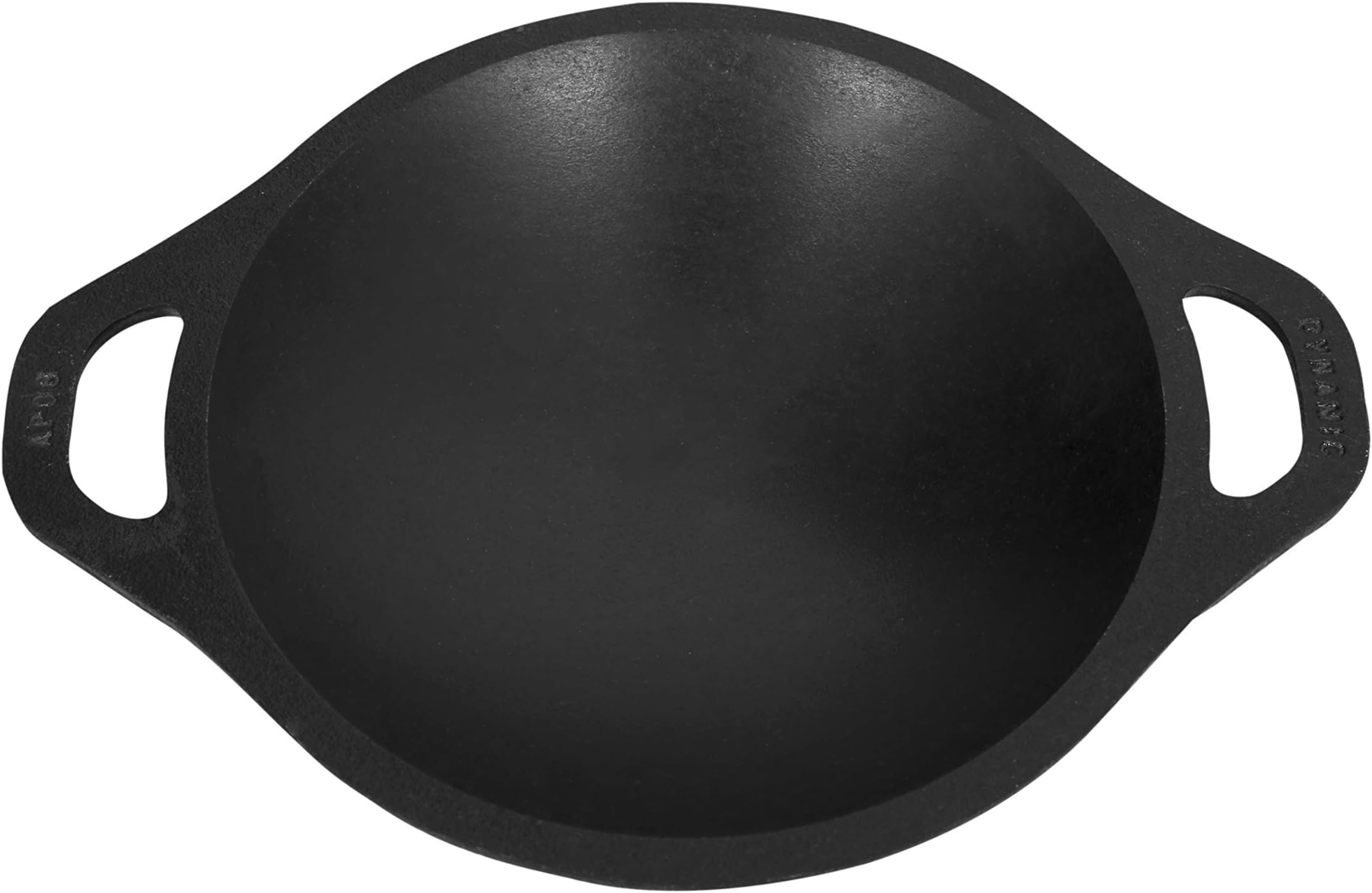 DYNAMIC COOKWARES 8 Inch Premium Cast Iron Appam Pan Patra/Chatti/Kallu (Even matt Finish Pre-Seasoned)