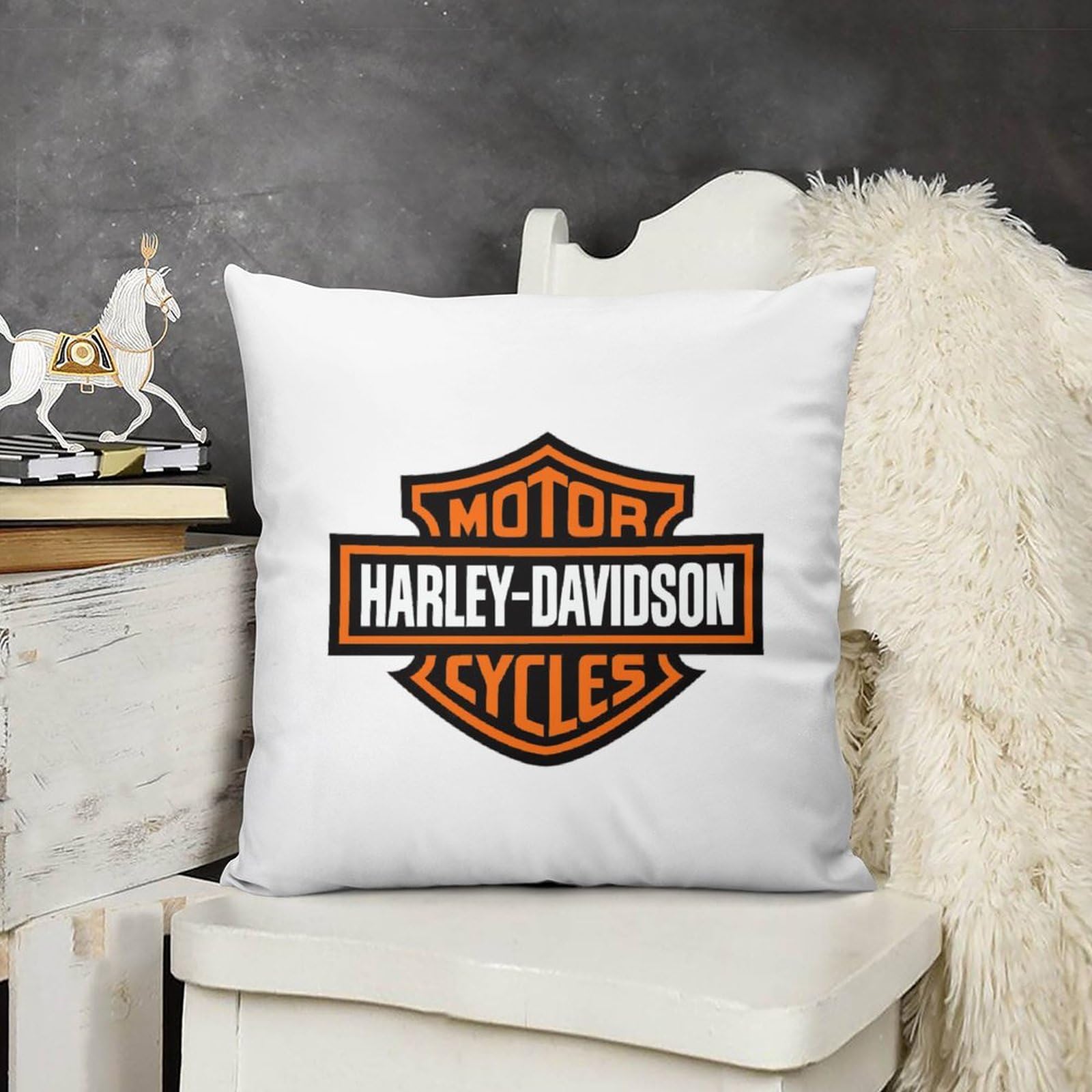 Amazon.co.jp: ハーレーダビッドソン 枕カバー 装飾枕カバー 抱き枕