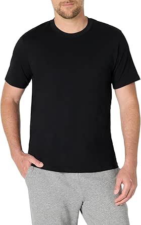 Amazon Essentials Herren T-Shirt mit lockerer Passform, Schwarz, XXL
