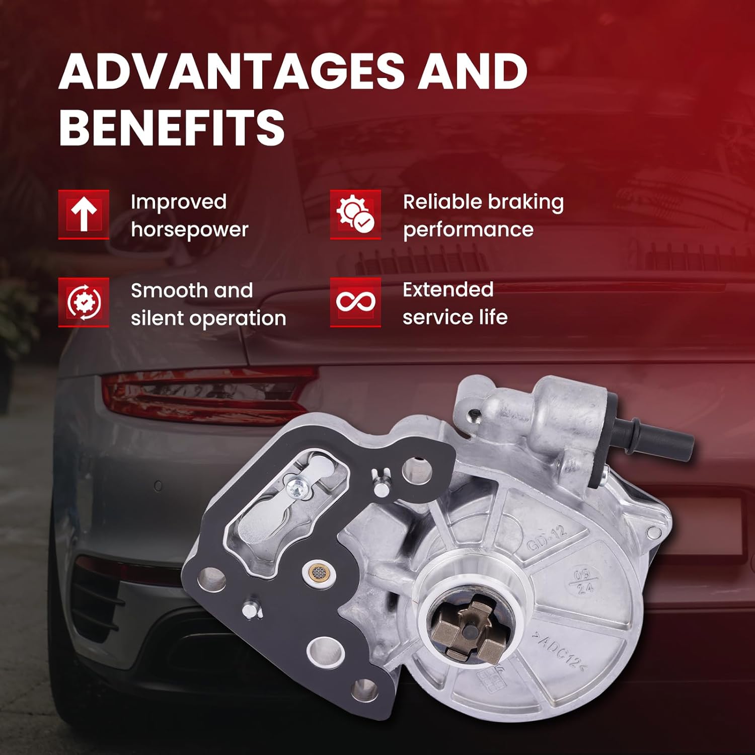 MOCA Vacuum Pump fits For Buick 2016-2019 Encore, For Chevrolet 2016-2019 Cruze, 2018-2022 Equinox, 2016-2022 Malibu, 2016-2020 Spark, For GMC 2018-2020 Terrain