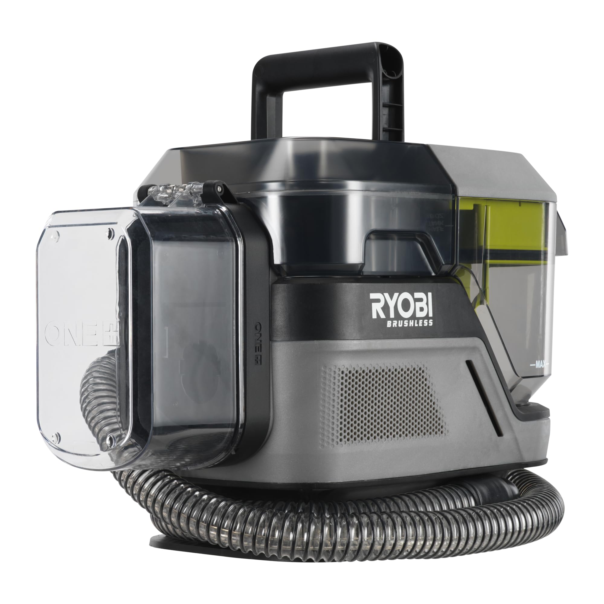 RYOBI 18 V ONE+ Akku-Textilreiniger Pro RDC18BL-0, kraftvolle Fleckenentfernung, 2in1-Waschbürste, Dual-Tank, Haushalt & Auto, ohne Akku und Ladegerät