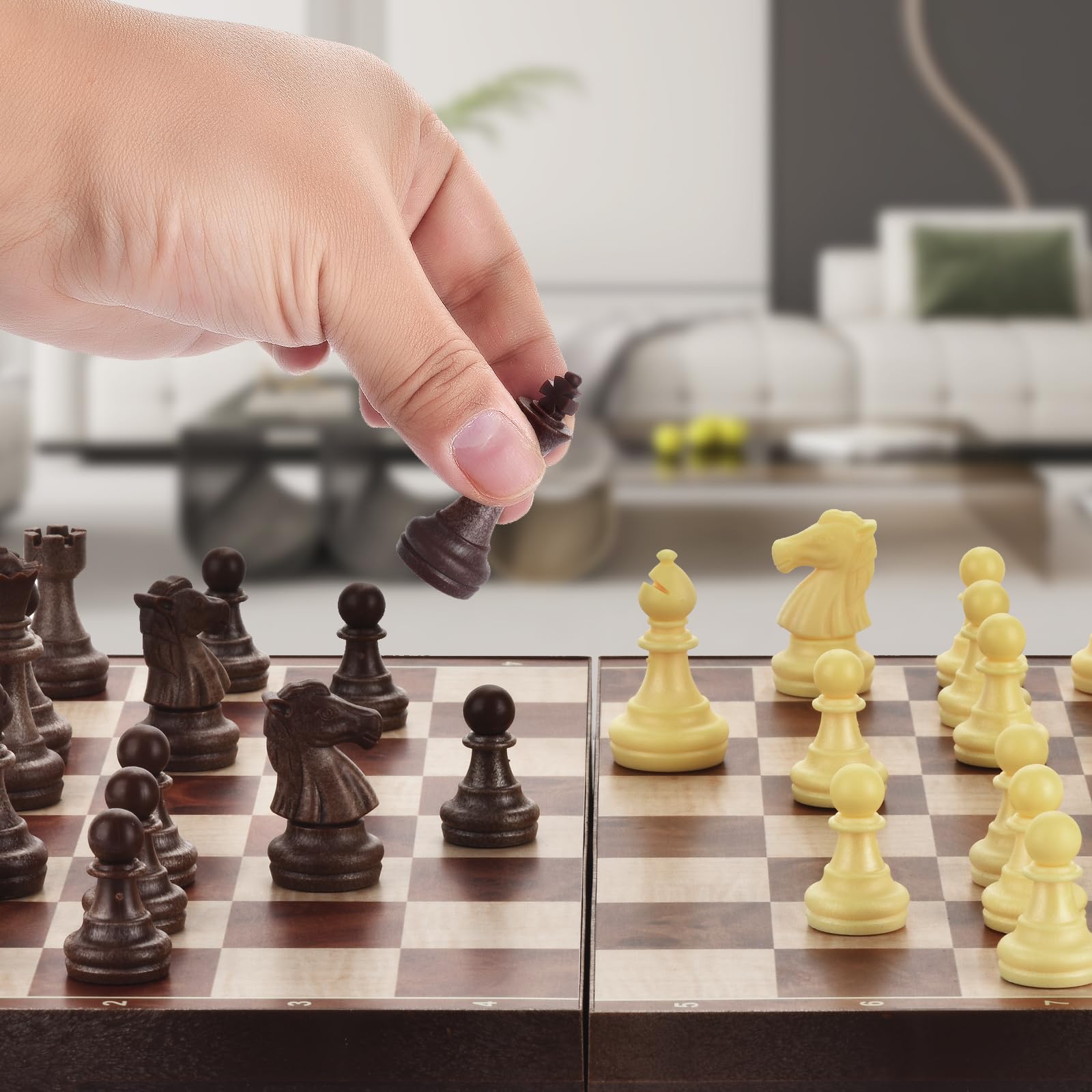 Artlyfe Magnetisches Dame Spiel - Faltbares Reise-Schachbrett 24,6cm Für Kinder & Erwachsene