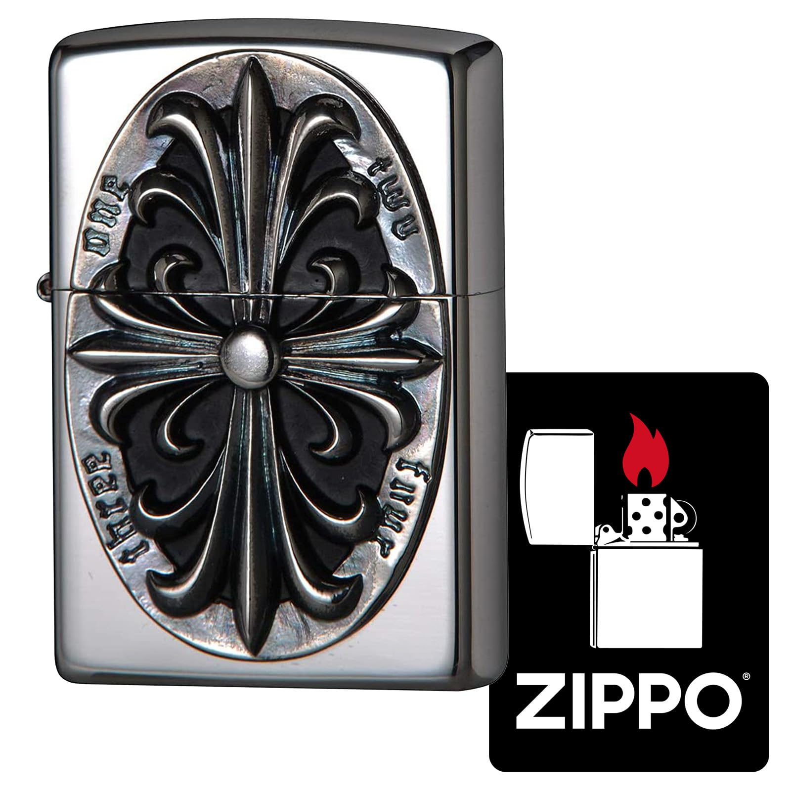 Amazon.co.jp: ジッポー(Zippo) ライター 防風 真鍮製 エンブレム 