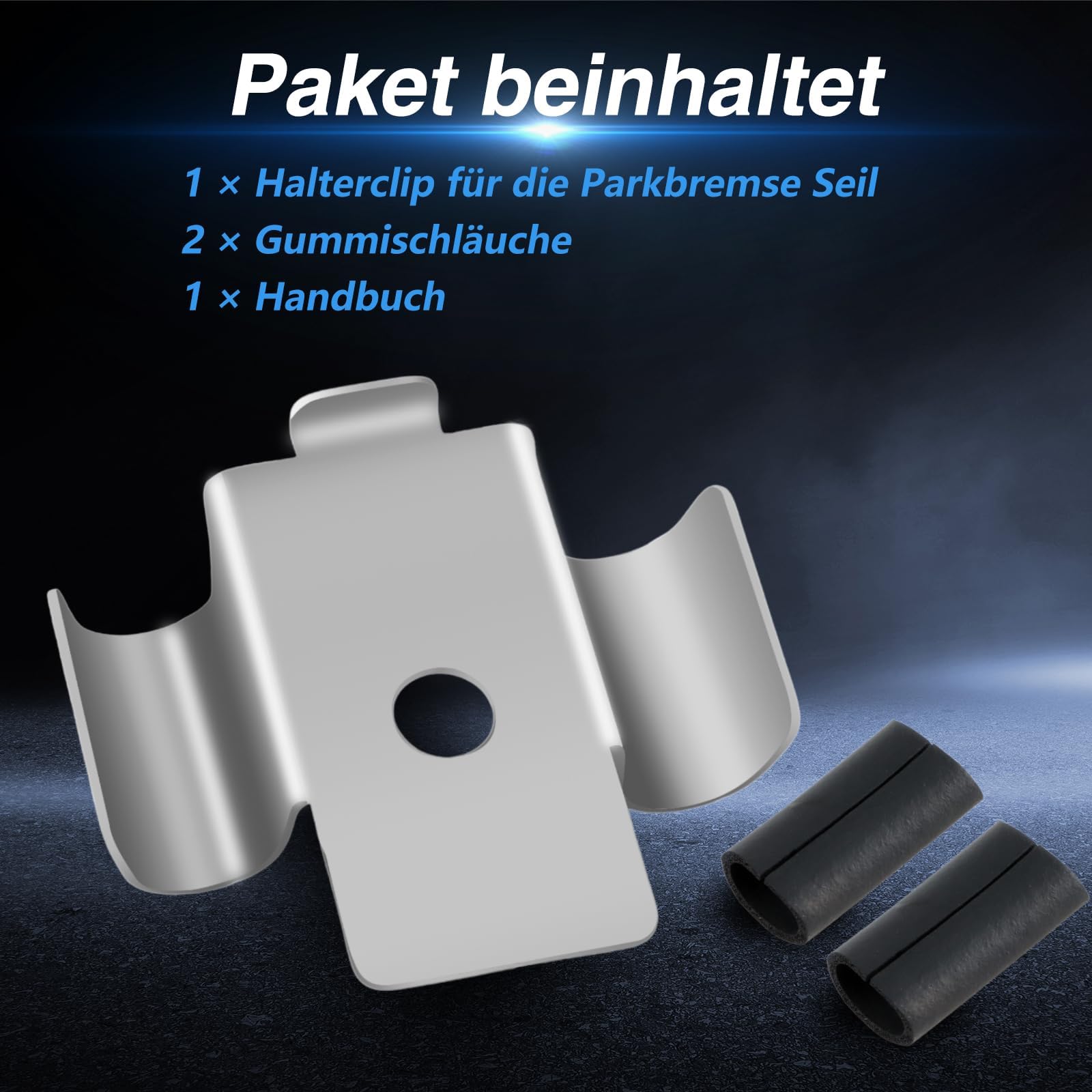 EVRBUL Supporto per cavo di stazionamento migliorato in acciaio inox, con 2 tubi in gomma, compatibile con BMW Serie 1 F20/F21, 2 F22/F23, 3 F30/F31, 4 pezzi F32 Replace#: 34406854898