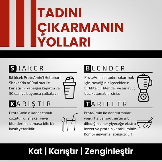 Hellobari Formula ProteAmin | Whey Protein - BCAA - Glutamin | Kurabiye Aromalı | 28 Porsiyon