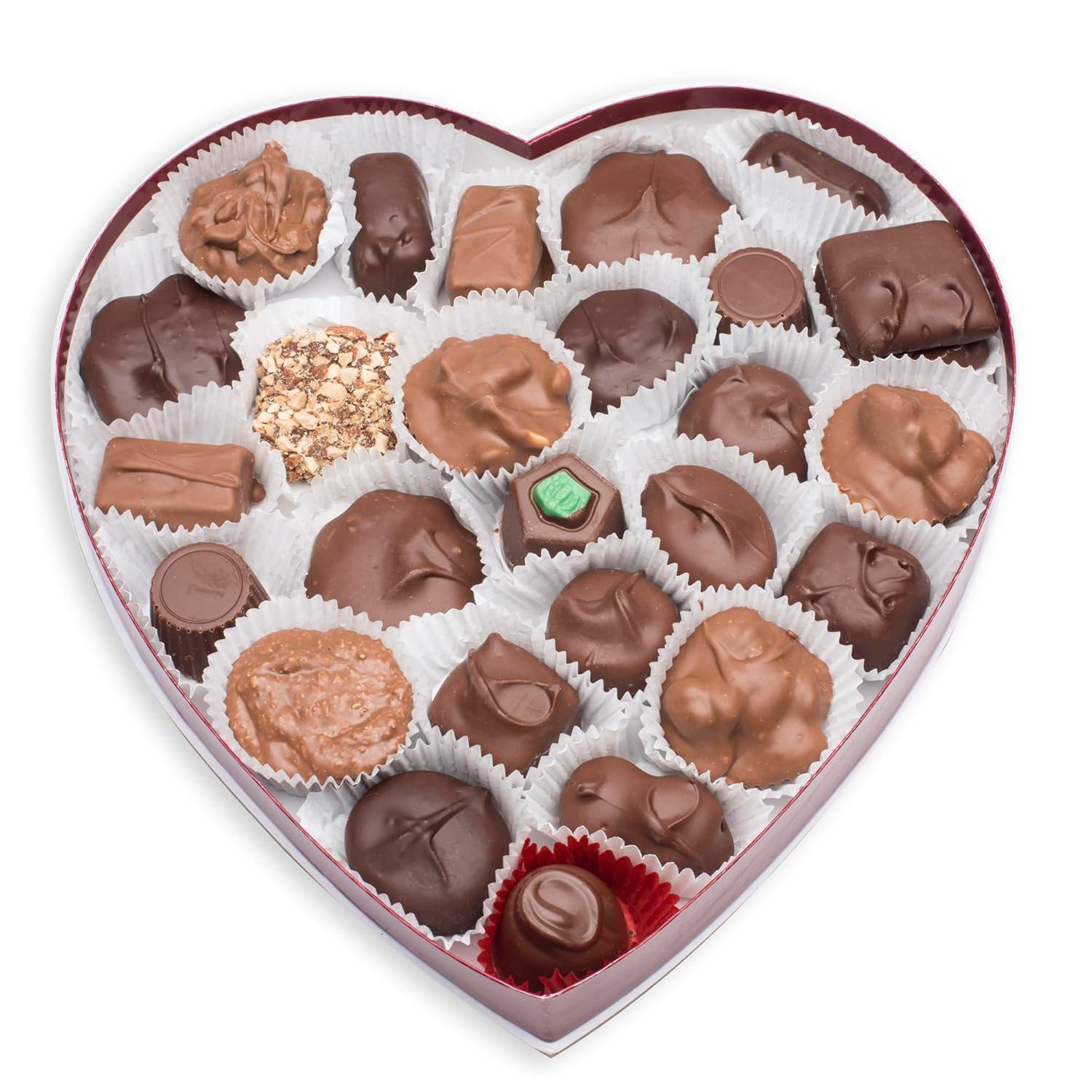 Mrs. Cavanaugh’s 1 lb. Sugar Free (Mixed - 65% Milk & 35% Dark) Chocolate Heart Shaped Box
