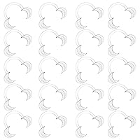 Vista 1 de JMU 20 piezas de retractores dentales M de mejillas, abridor de boca en forma de C, empaquetado individualmente, transparente