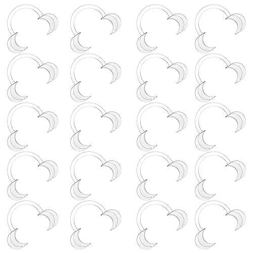 JMU 20 piezas de retractores dentales M de mejillas, abridor de boca en forma de C, empaquetado individualmente, transparente