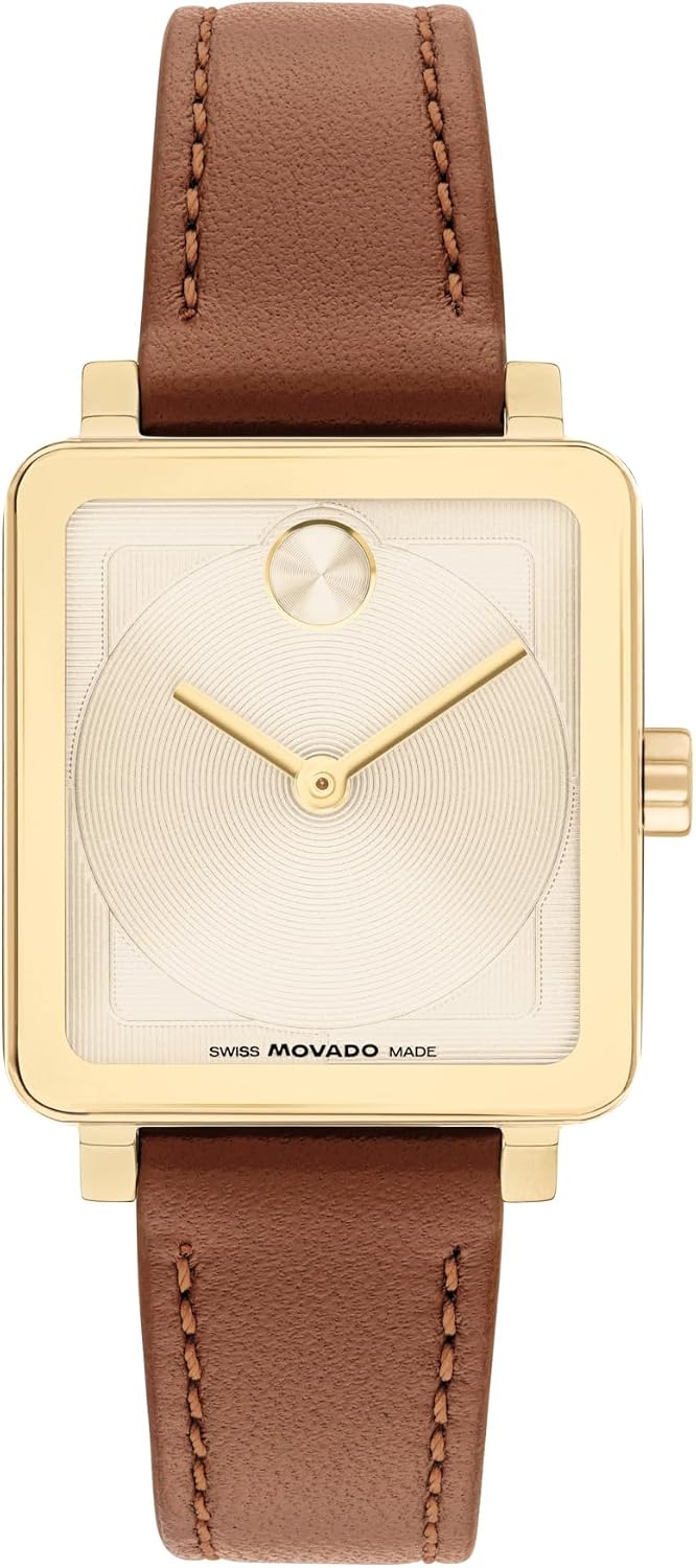 Movado Bold Evolution 2.0 Women's Luxury Tank Watch, Swiss Quartz Movement - Stainless Steel - Water-Resistant to 3ATM - Classic 28mm x 26mm Timepiece Gift for Her
