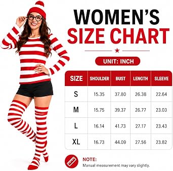 Halloween Red and White Striped Shirt for Women