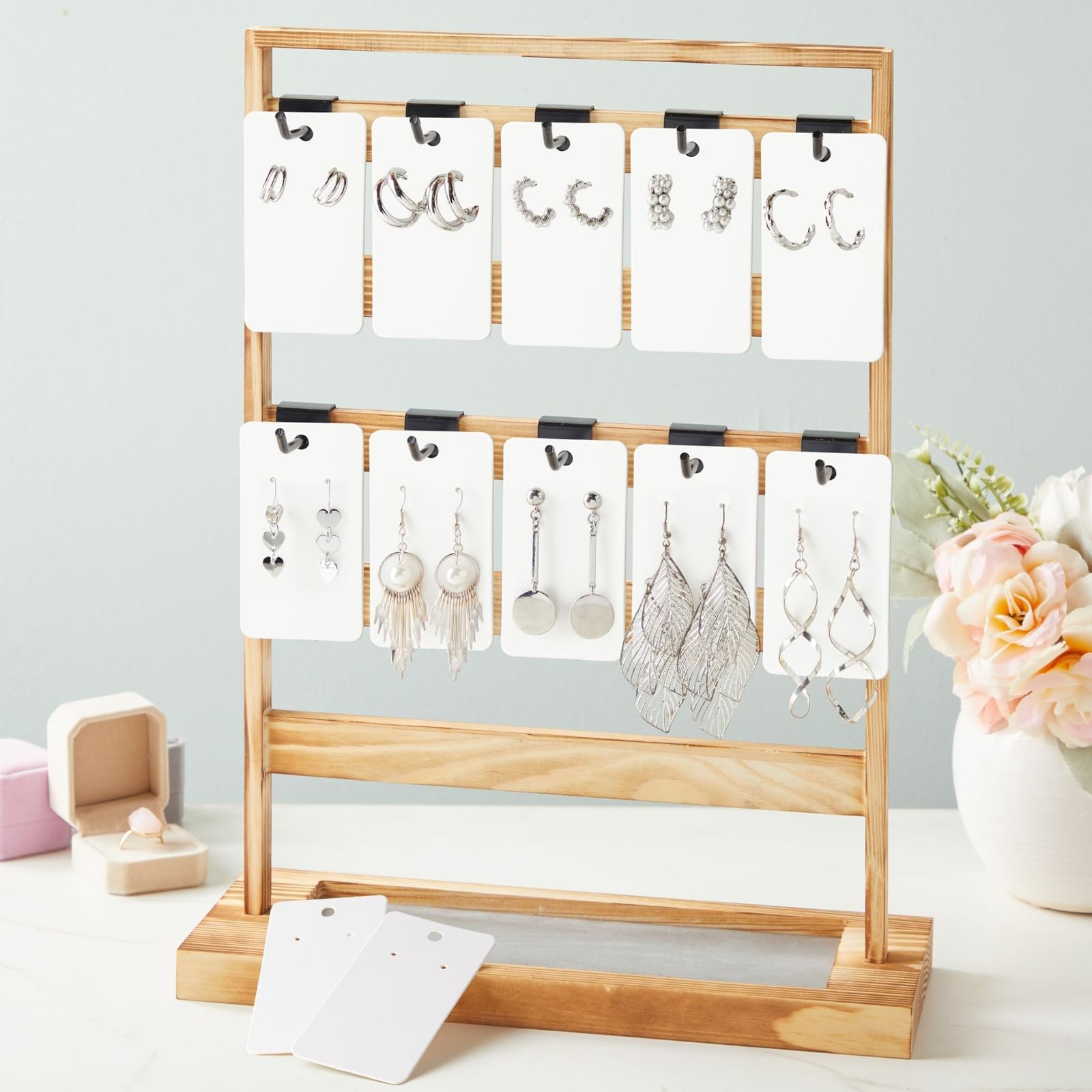200 stuks oorbellen, presentatiekaarten, oorbel-kaarthouder, handgemaakt met liefde, voor het maken en bewaren van sieraden