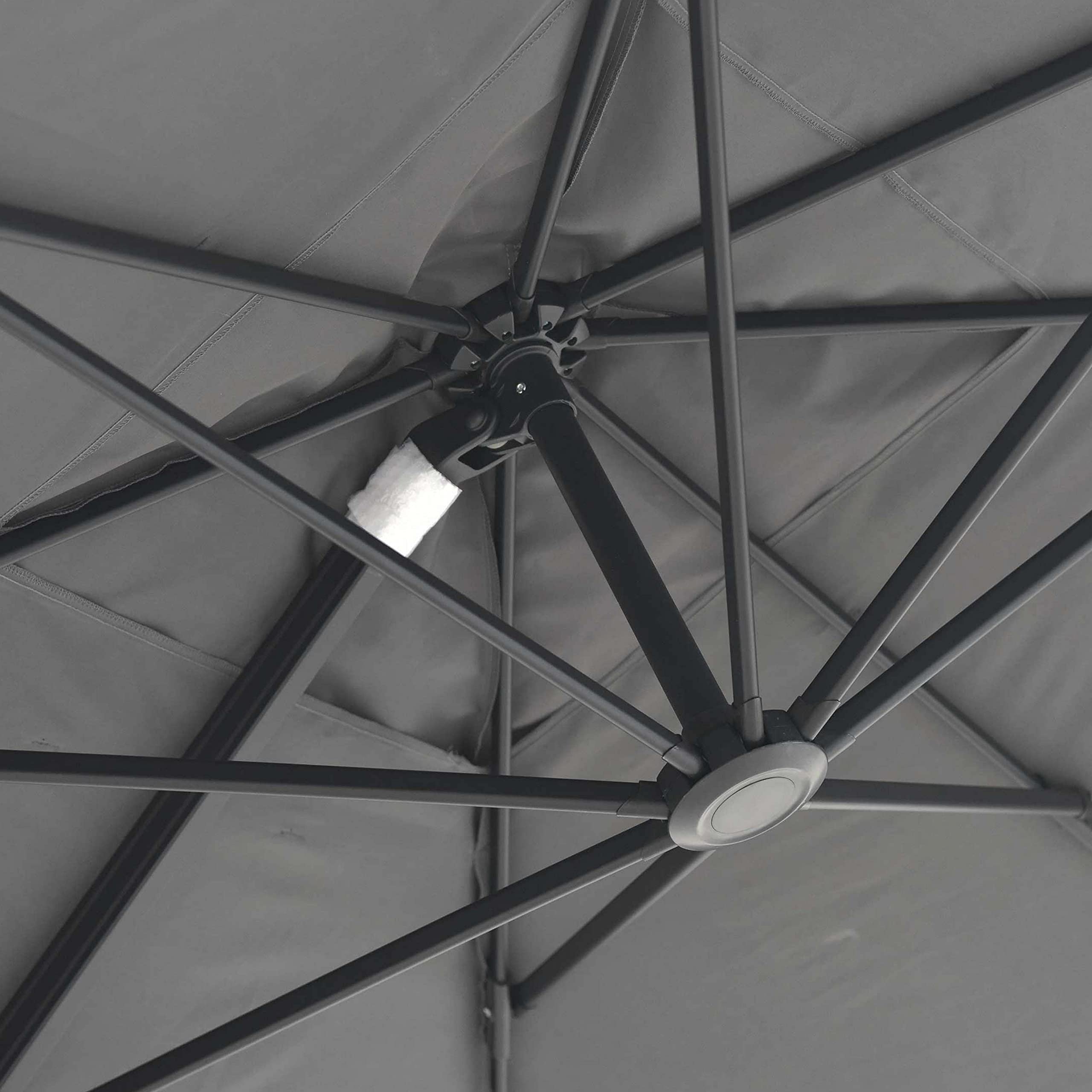 Oviala Toile pour Parasol déporté 3x3m Anthracite