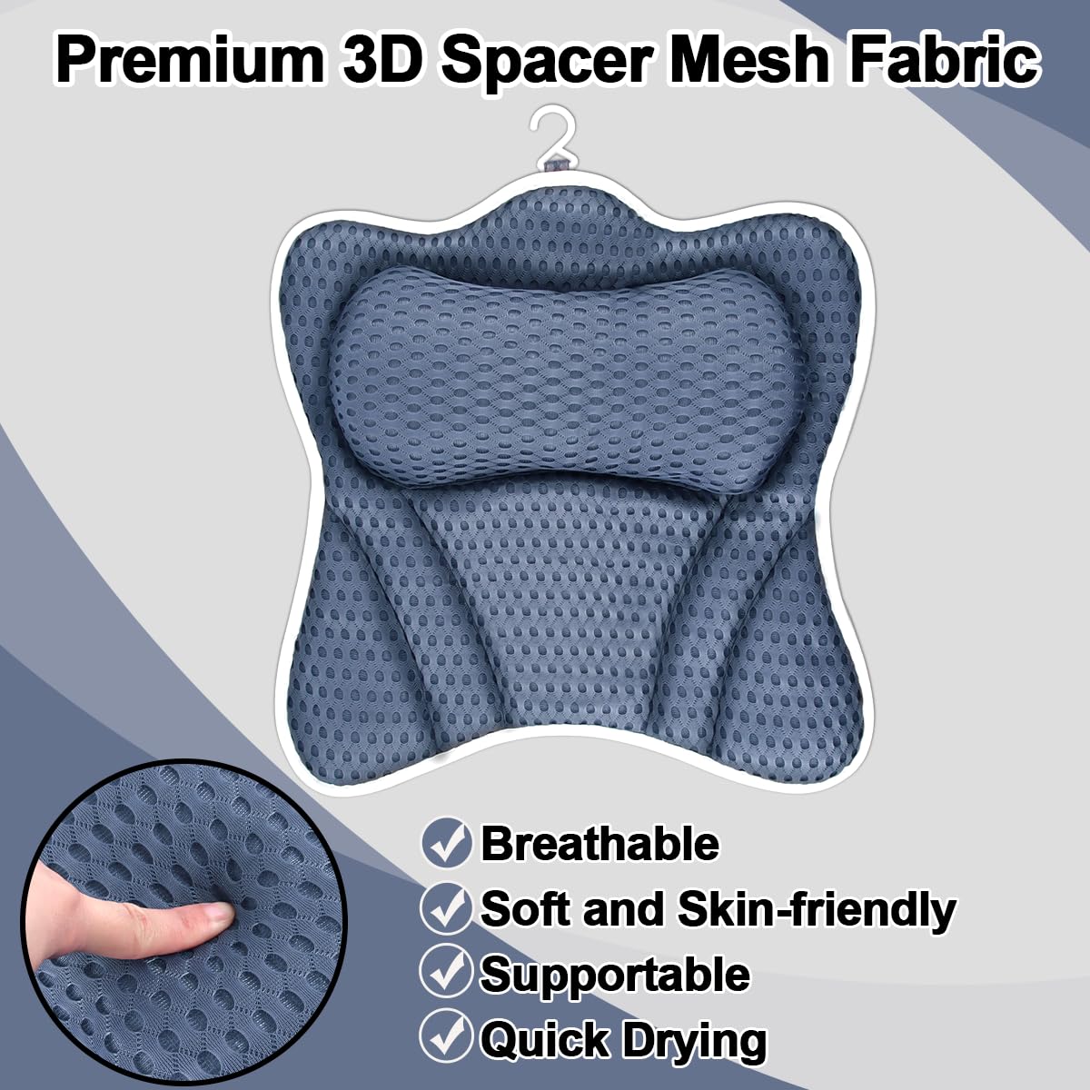 Cuscino Da Bagno Con Ventose - Set Con Palla Da Bagno Per Relax - Foto 10