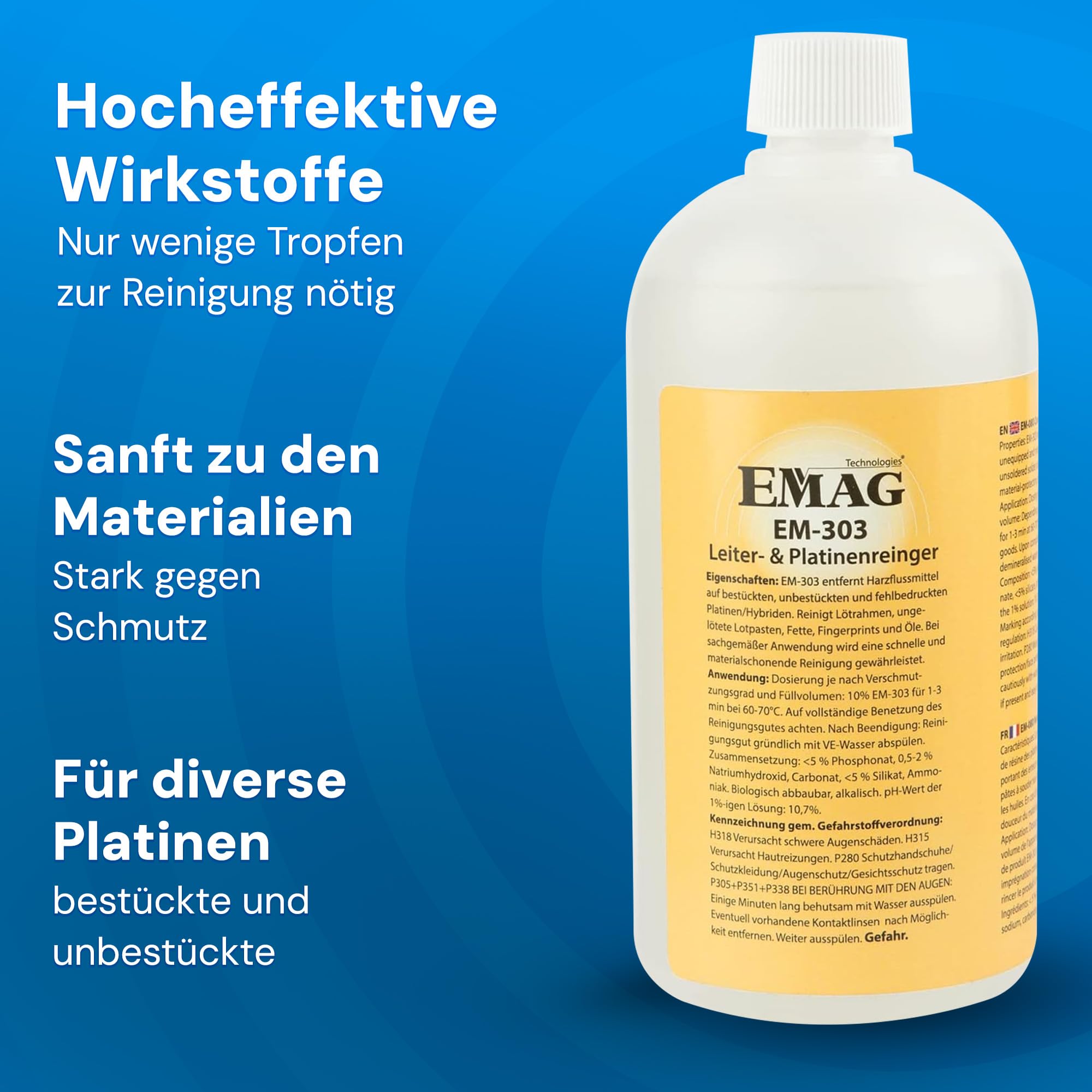 EMAG Concentré De Nettoyage Par Ultrasons, Universel, 500 Ml